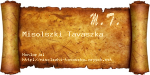 Misolszki Tavaszka névjegykártya